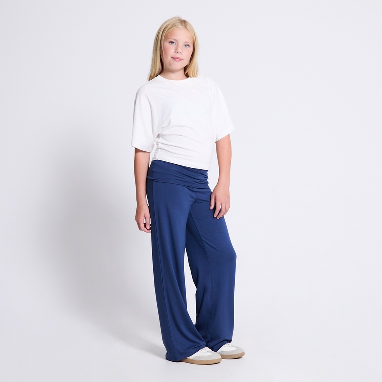 Foldable wide pants "Eleni star" Navy
